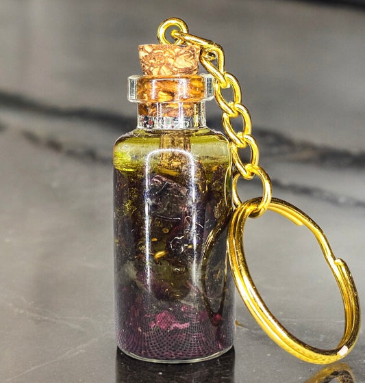 Love & Lust Keychain | Handmade Crystal & Herb Charm – Nibiru Beauty