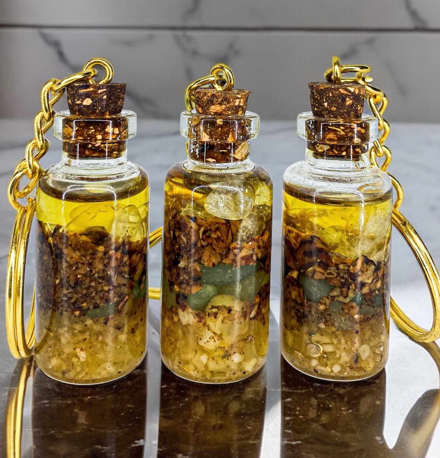 Money Keychain | Handmade Crystal & Herb Charm – Nibiru Beauty