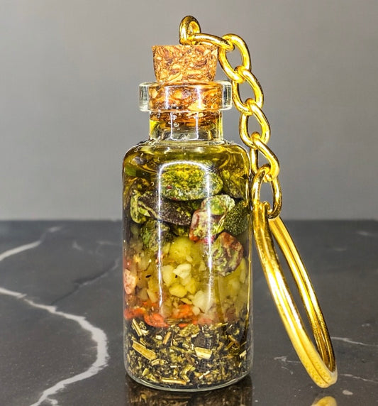 Motivation Keychain | Handmade Crystal & Herb Charm – Nibiru Beauty