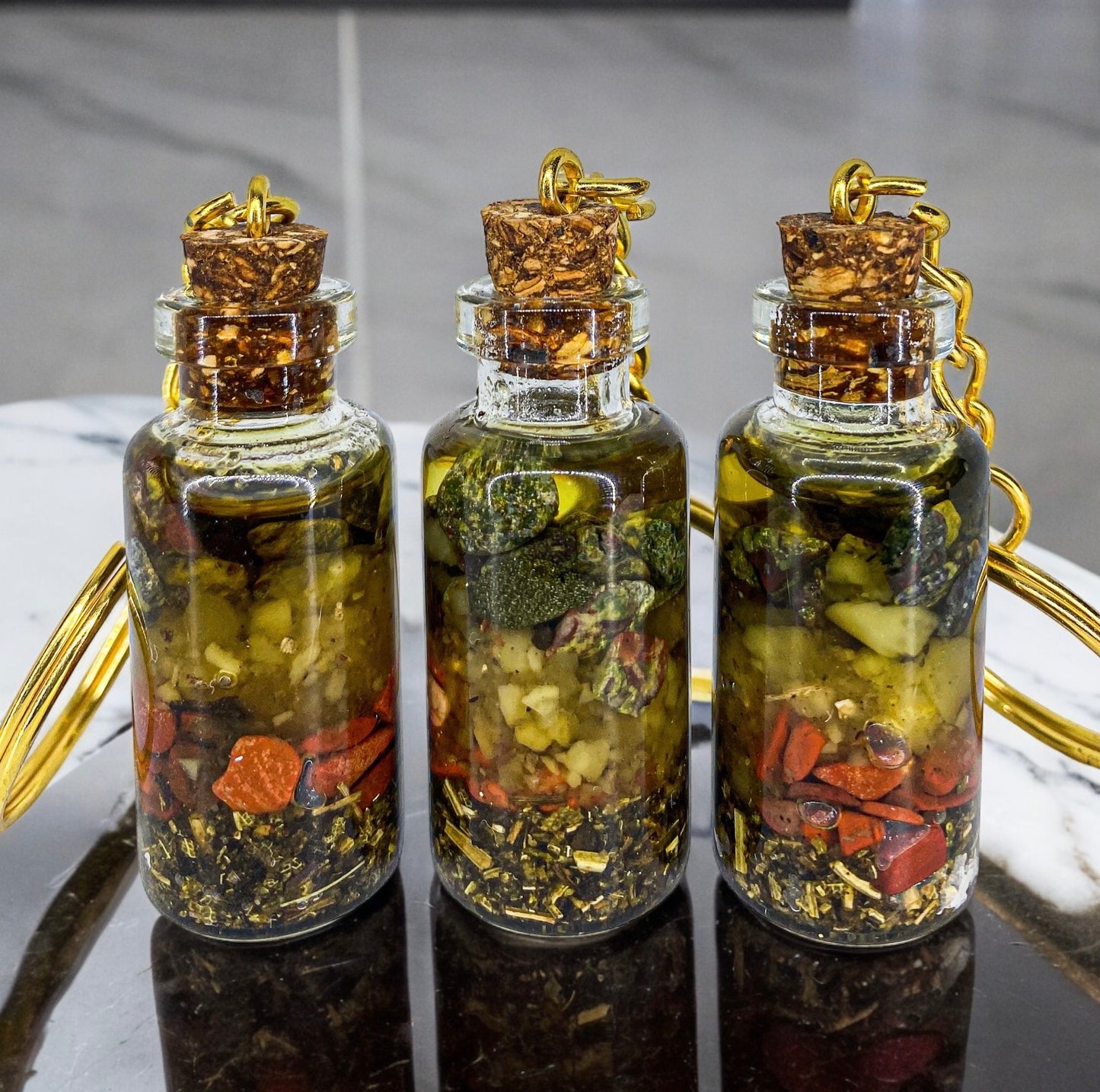 Motivation Keychain | Handmade Crystal & Herb Charm – Nibiru Beauty