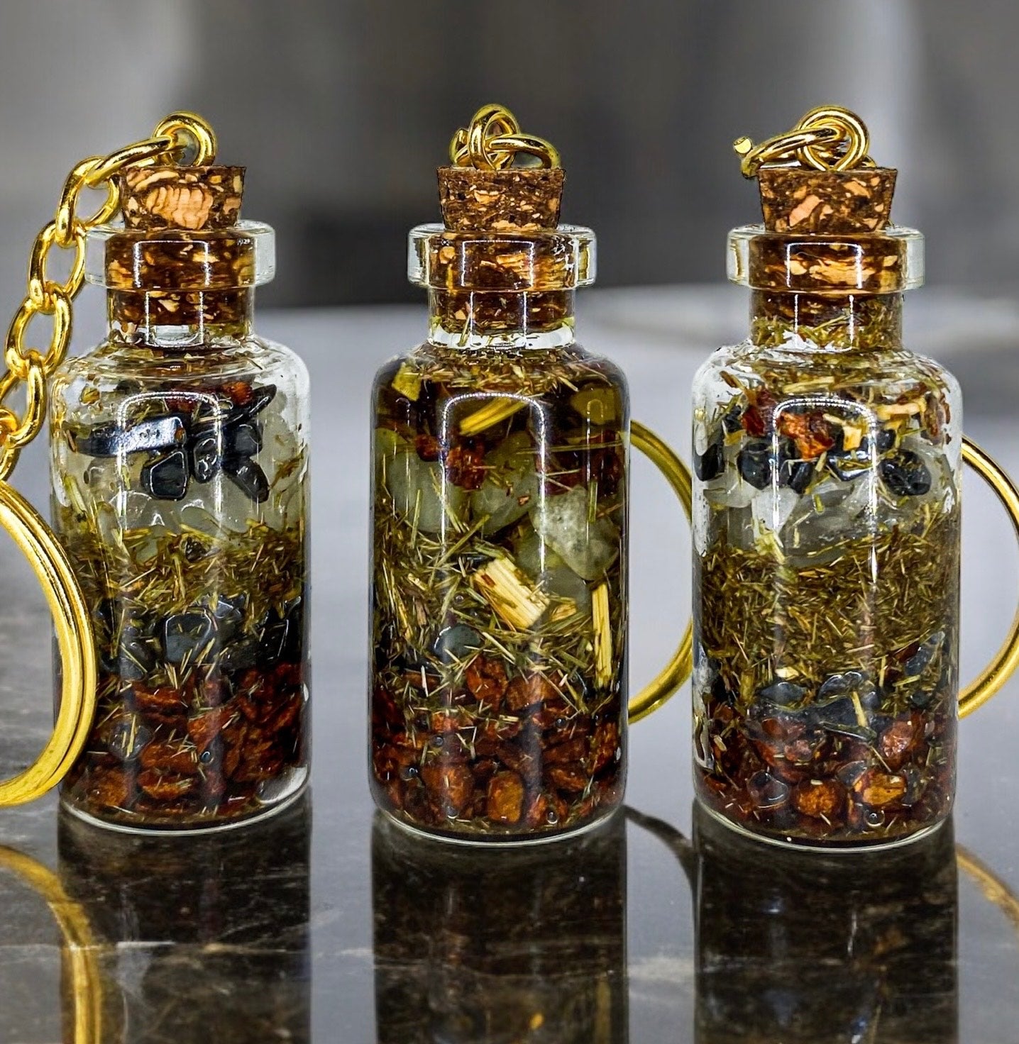 Peace & Prosperity Keychain | Handmade Crystal & Herb Charm – Nibiru Beauty