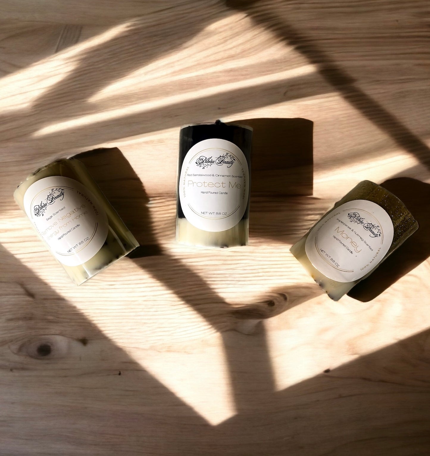 Protect Me Candle | Handmade Sandalwood & Cinnamon Crystal Candle – Nibiru Beauty