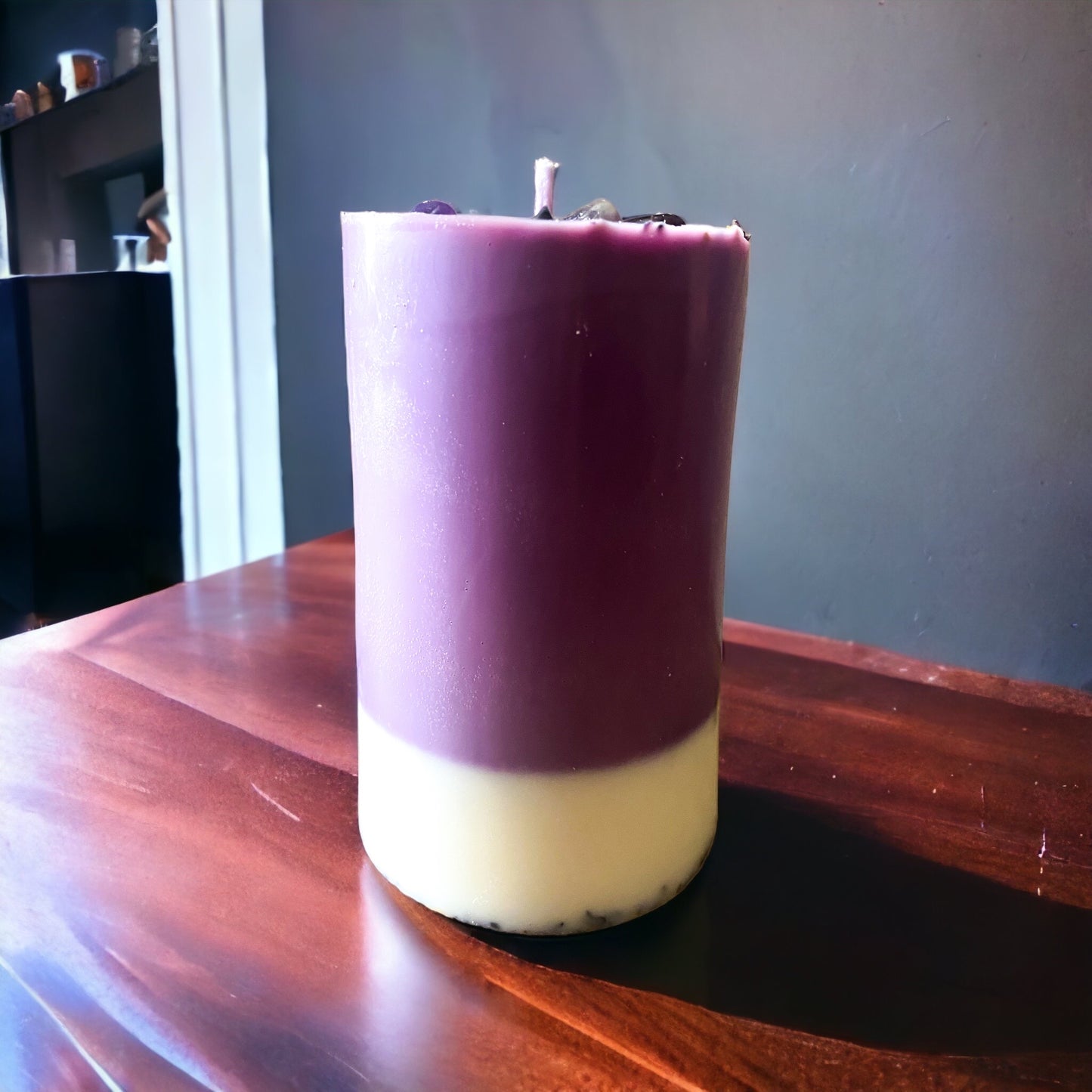 Open 3rd Eye Candle | Handmade Blue Lotus & Vanilla Crystal Candle – Nibiru Beauty