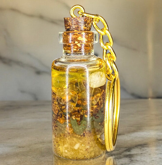 Money Keychain | Handmade Crystal & Herb Charm – Nibiru Beauty