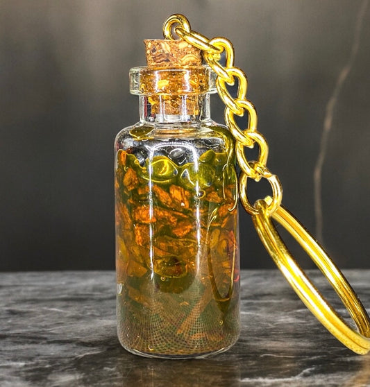 Protect Me Keychain | Handmade Crystal & Herb Charm – Nibiru Beauty