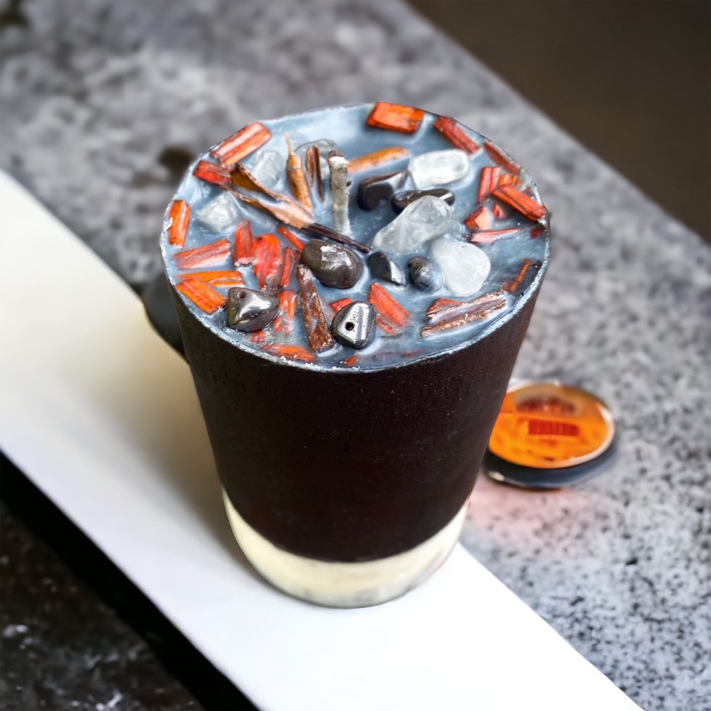 Protect Me Candle | Handmade Sandalwood & Cinnamon Crystal Candle – Nibiru Beauty