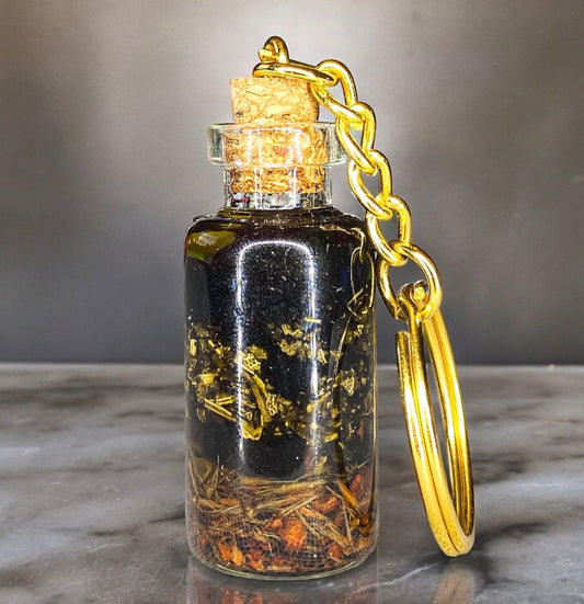 Remove Negative Energy Keychain | Handmade Crystal & Herb Charm – Nibiru Beauty