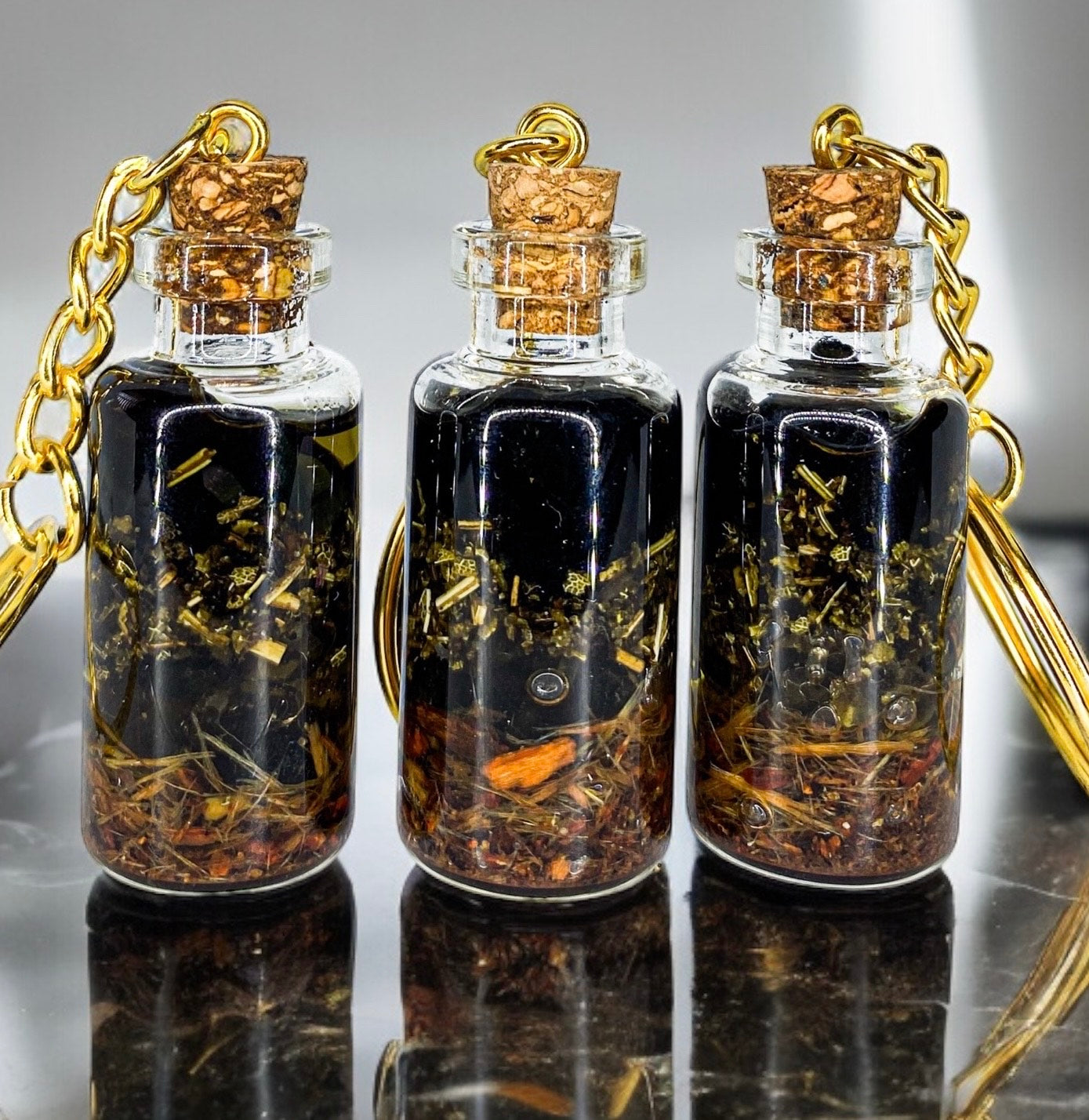 Remove Negative Energy Keychain | Handmade Crystal & Herb Charm – Nibiru Beauty