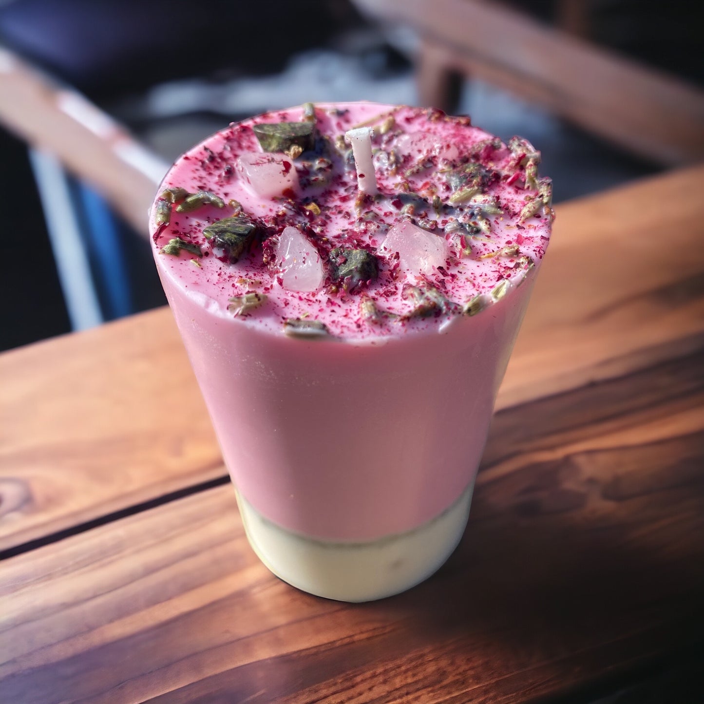 Self Love / Self Growth Candle | Handmade Rose & Lavender Crystal Candle – Nibiru Beauty