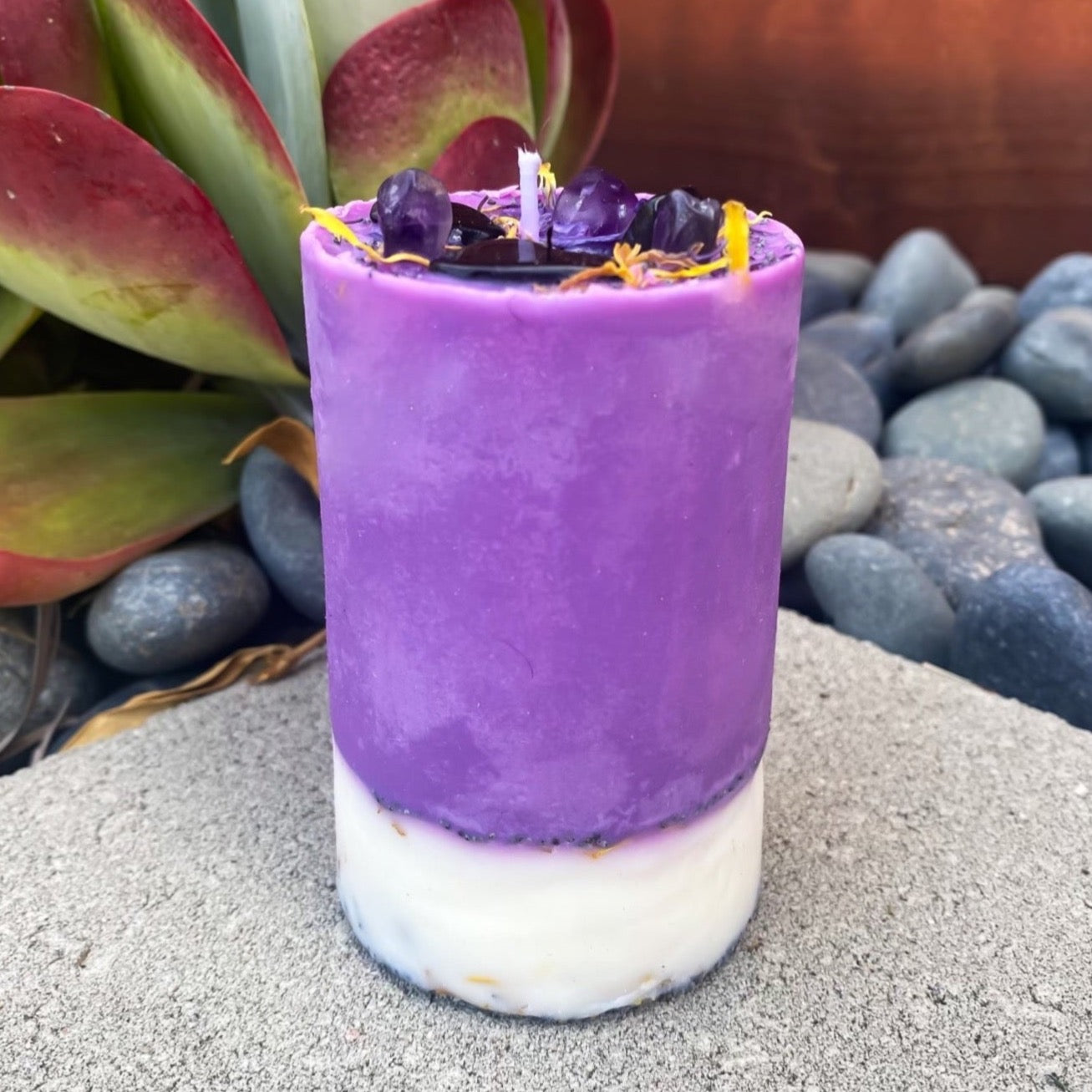 Open 3rd Eye Candle | Handmade Blue Lotus & Vanilla Crystal Candle – Nibiru Beauty