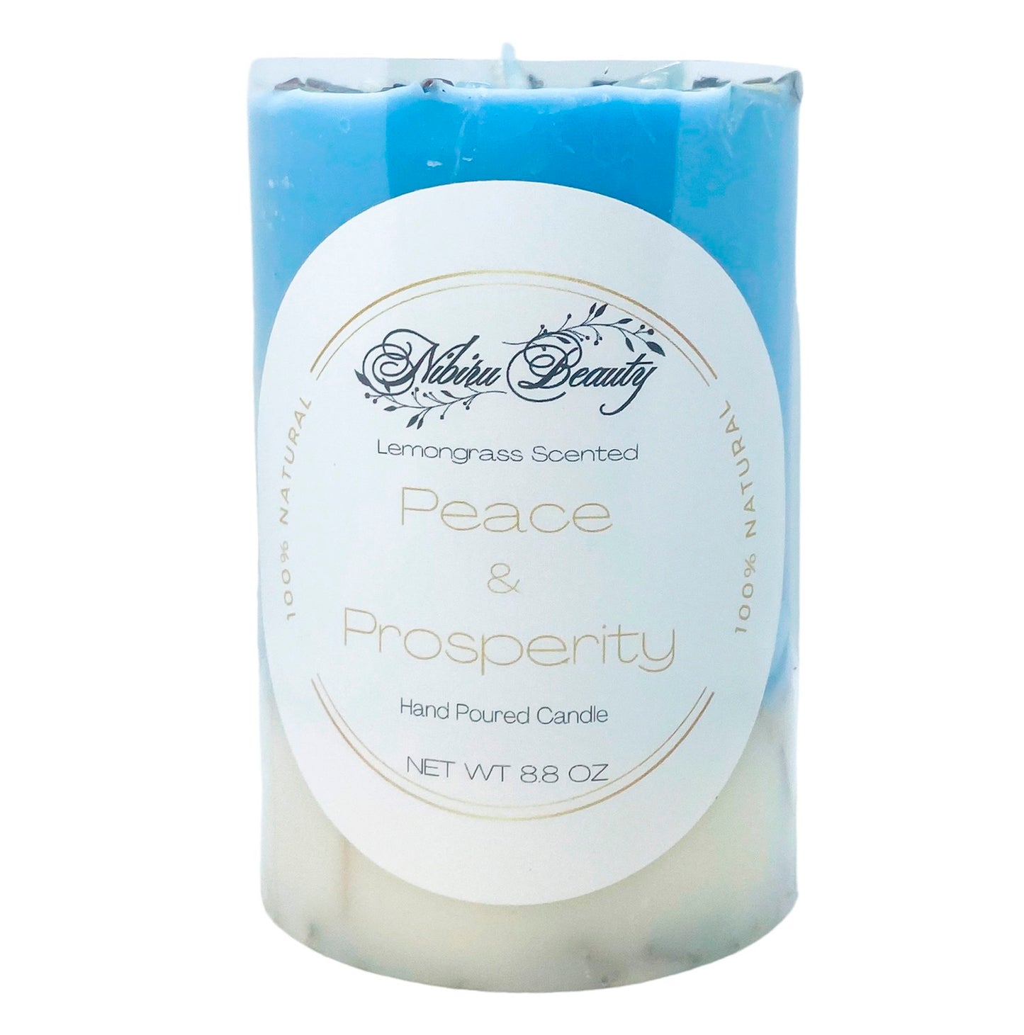 Peace & Prosperity Candle | Handmade Crystal & Herb Intention Candle – Nibiru Beauty