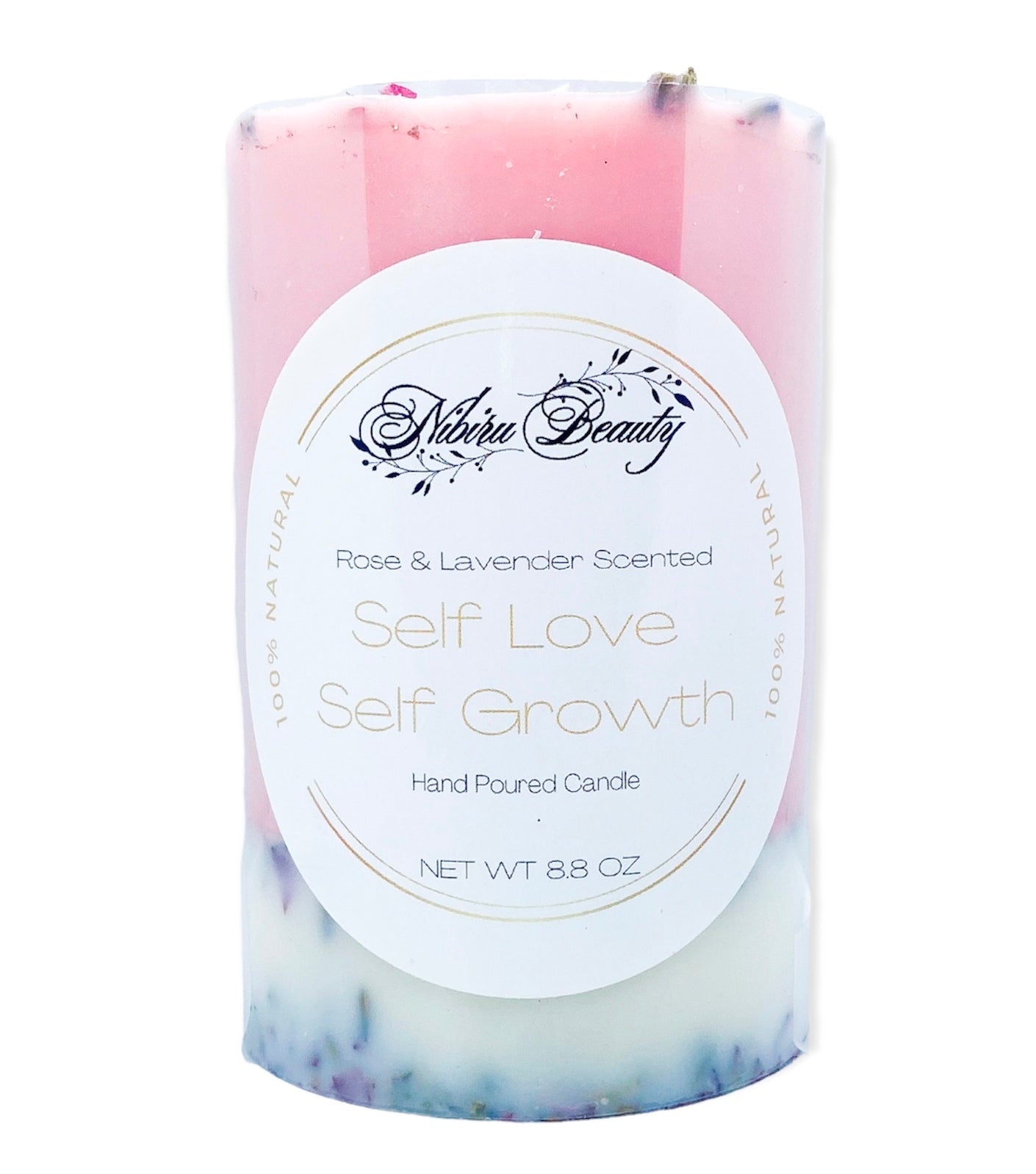Self Love / Self Growth Candle | Handmade Rose & Lavender Crystal Candle – Nibiru Beauty
