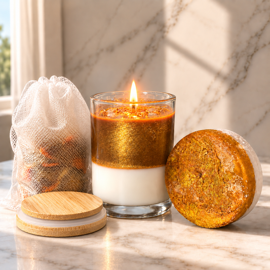 Abundance Full Ritual | Money Soap, Candle & Bath Bag Set