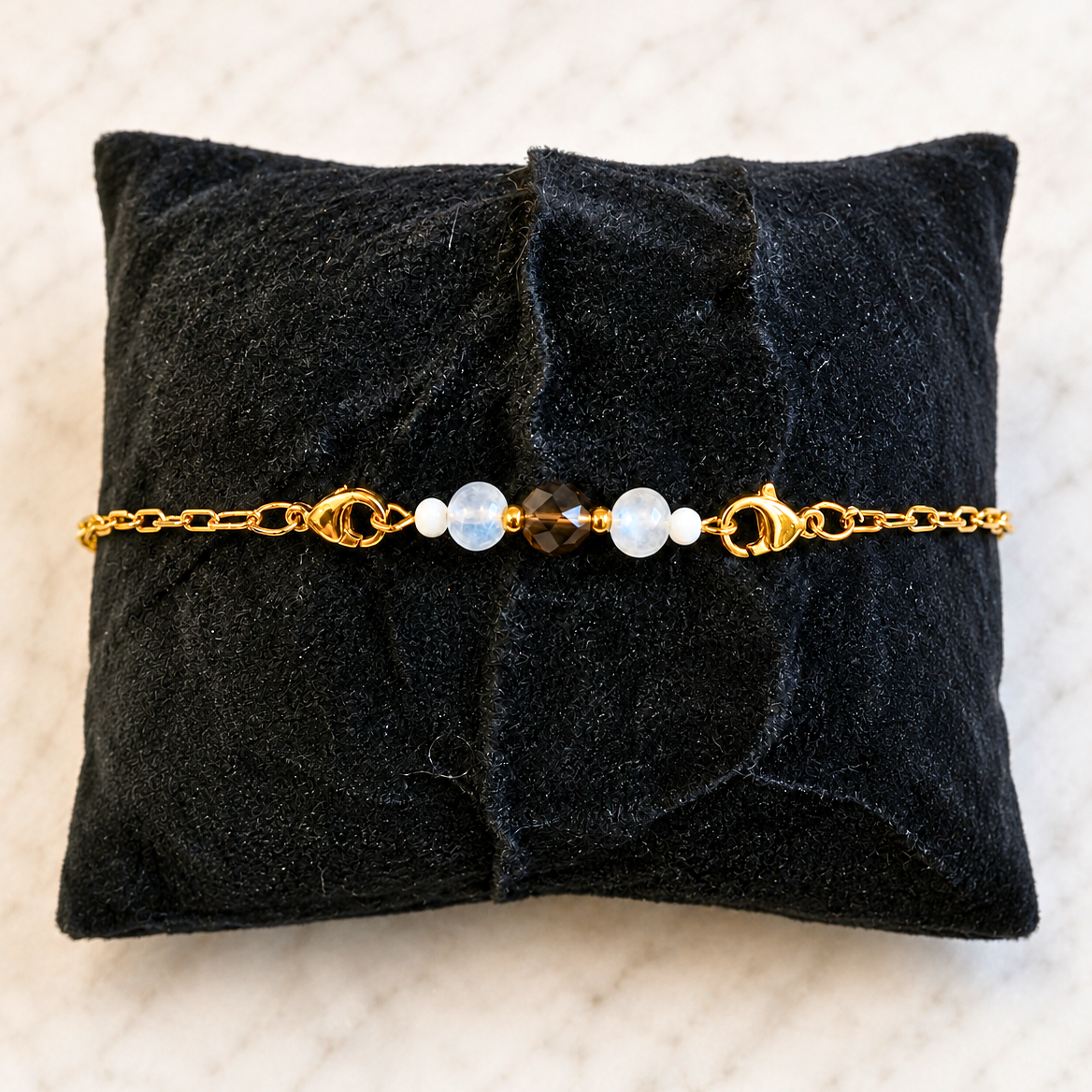 Dreams Intention Bracelet | Handmade Amethyst & Moonstone Crystal Bracelet