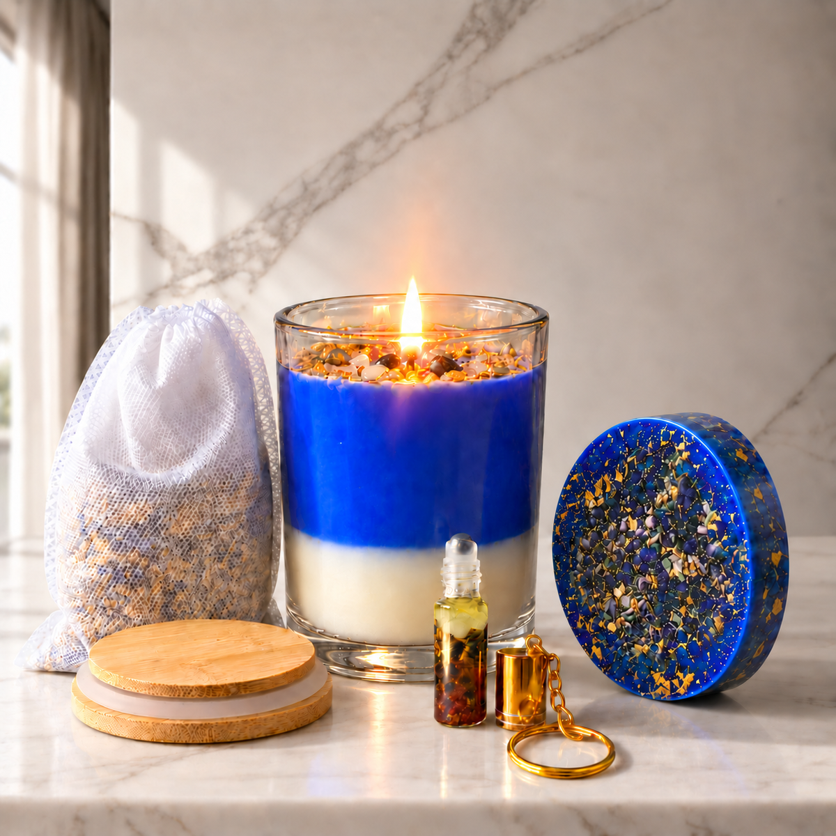 Dreamwork Ultimate Ritual | Dreams Soap, Candle, Bath Bag & Keychain Set