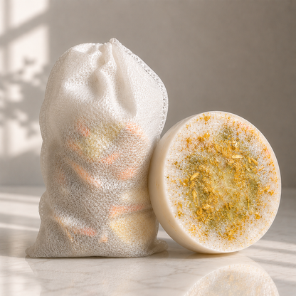 Energy Cleanse Mini Ritual | Remove Negative Energy Soap & Bath Bag Set