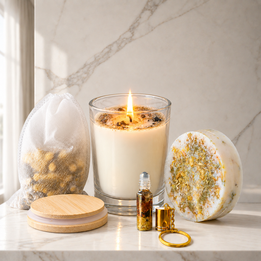 Energy Cleanse Ultimate Ritual | Remove Negative Energy Soap, Candle, Bath Bag & Keychain Set