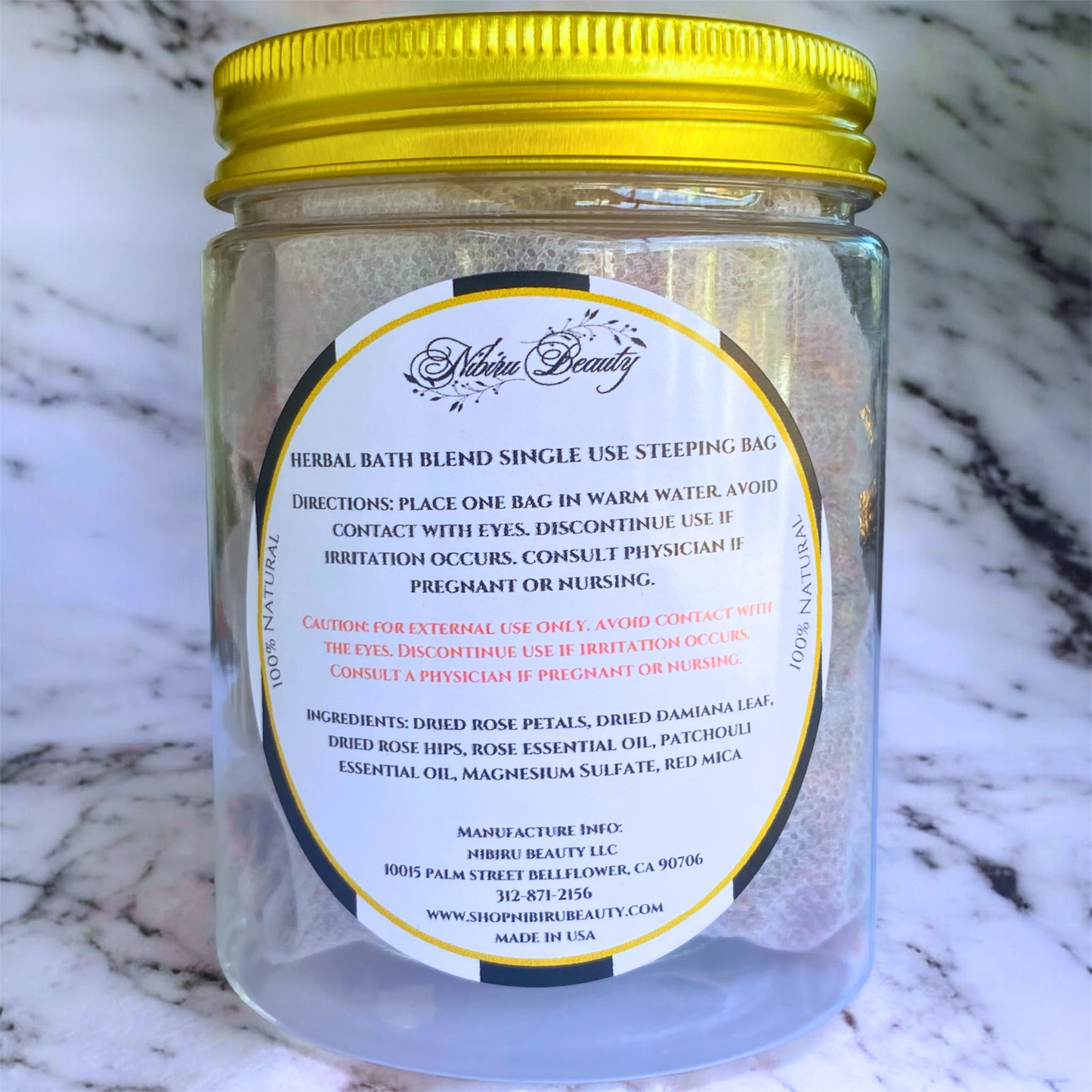 Wholesale Love & Lust Herbal Bath Bag | Rose & Patchouli Botanical Soak