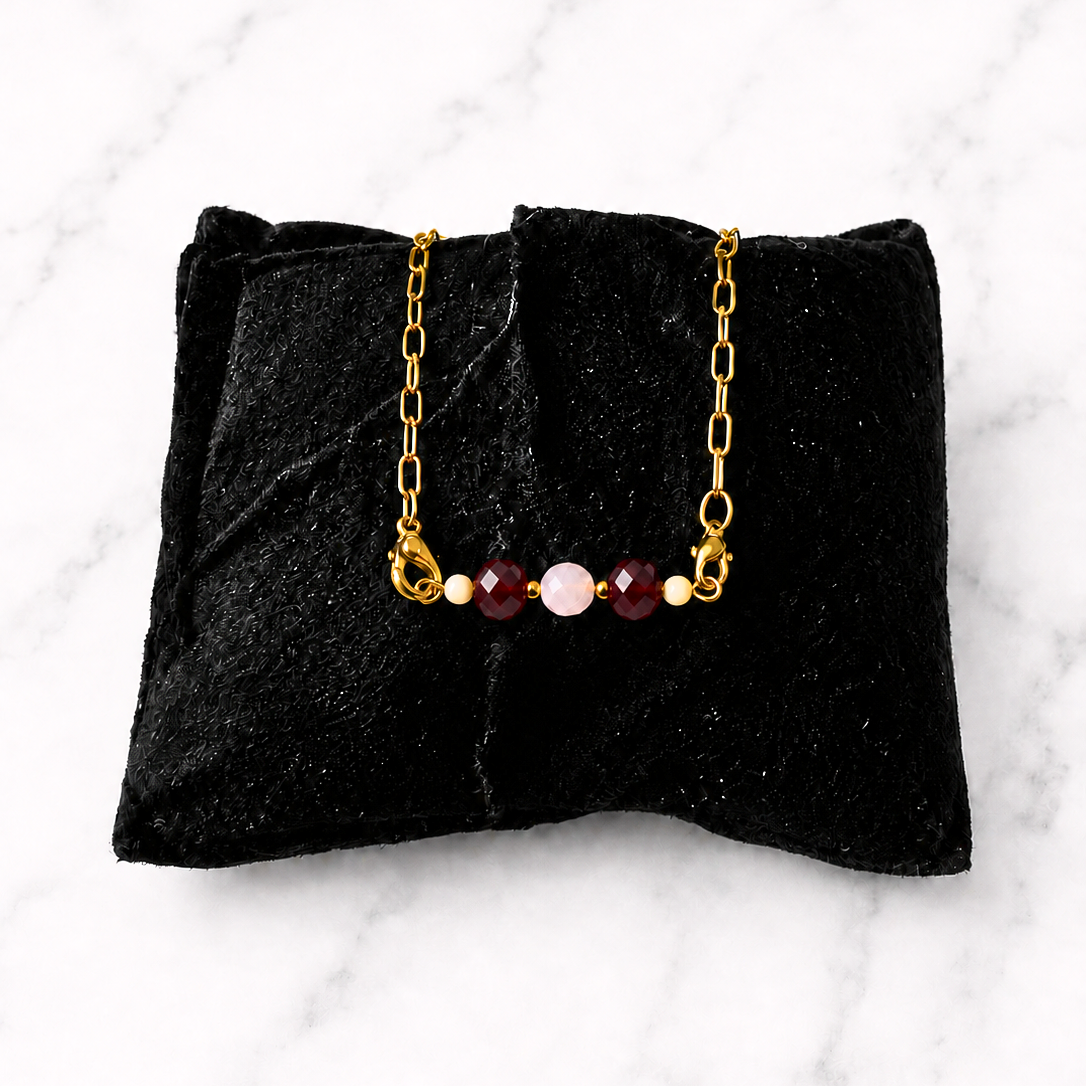 Love & Lust Ritual Bracelet | Handmade Rose Quartz & Garnet Crystal Bracelet