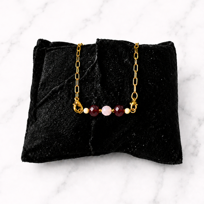 Love & Lust Ritual Bracelet | Handmade Rose Quartz & Garnet Crystal Bracelet
