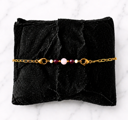 Love & Lust Ritual Bracelet | Handmade Rose Quartz & Garnet Crystal Bracelet