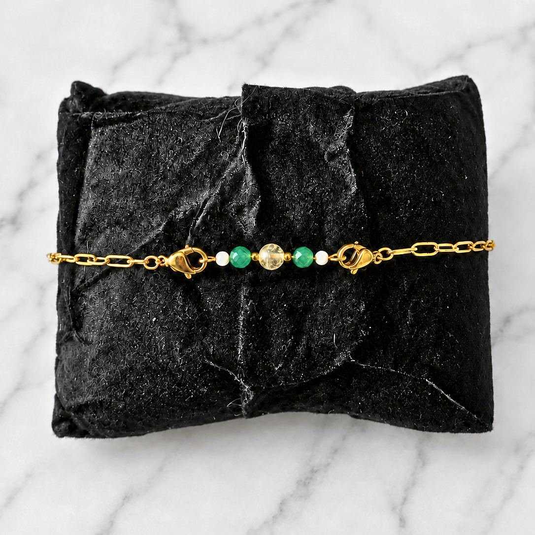 Money Ritual Bracelet | Handmade Citrine & Green Aventurine Crystal Bracelet
