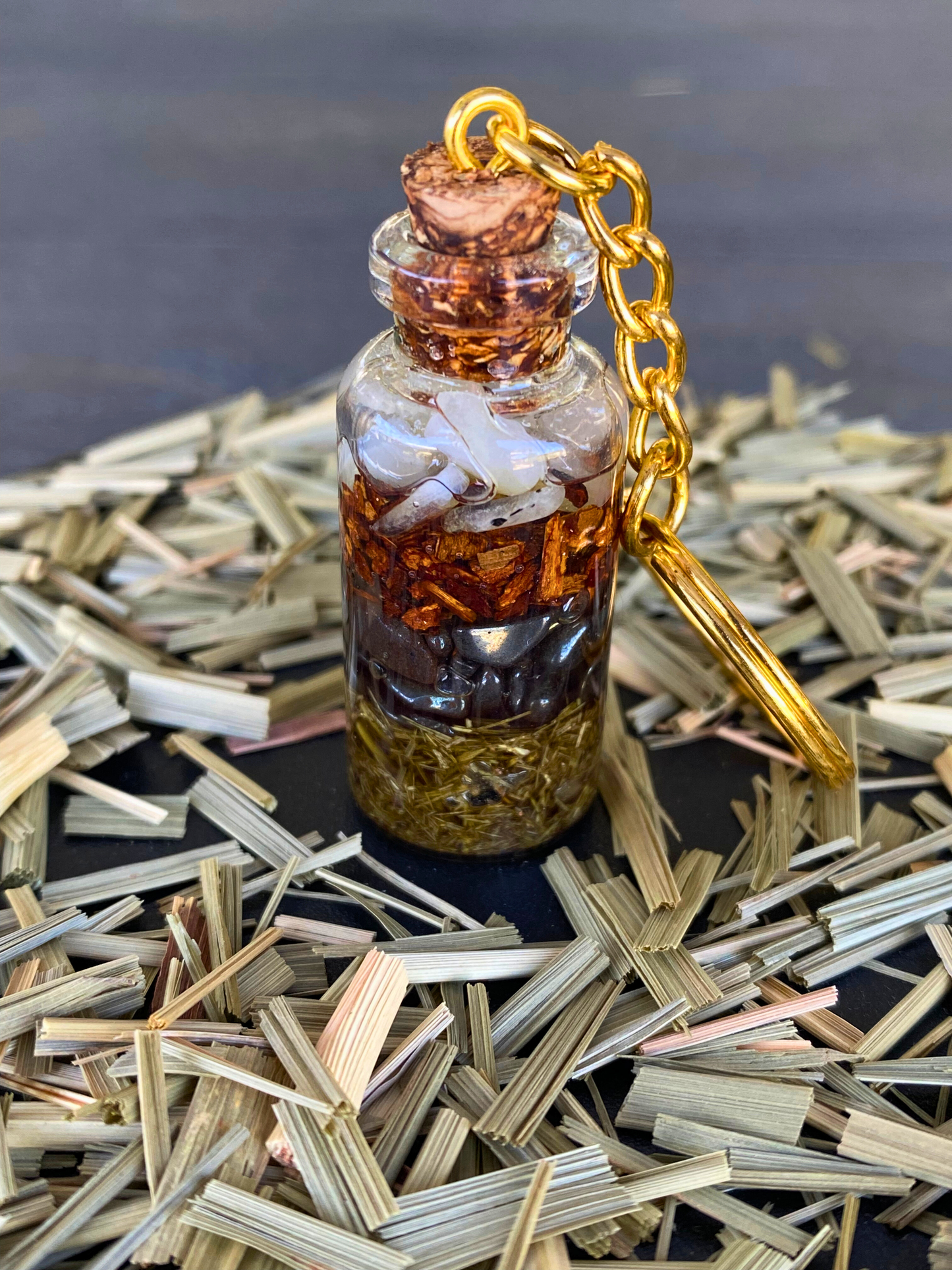 Peace & Prosperity Keychain | Handmade Crystal & Herb Charm – Nibiru Beauty