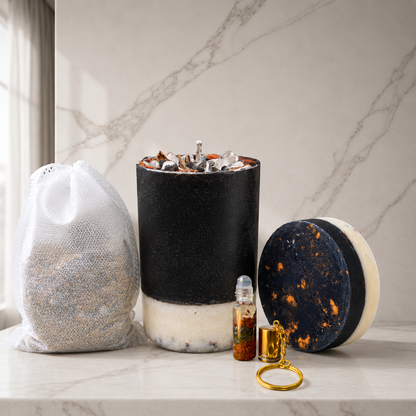 Protection Ultimate Ritual | Protect Me Soap, Candle, Bath Bag & Keychain Set