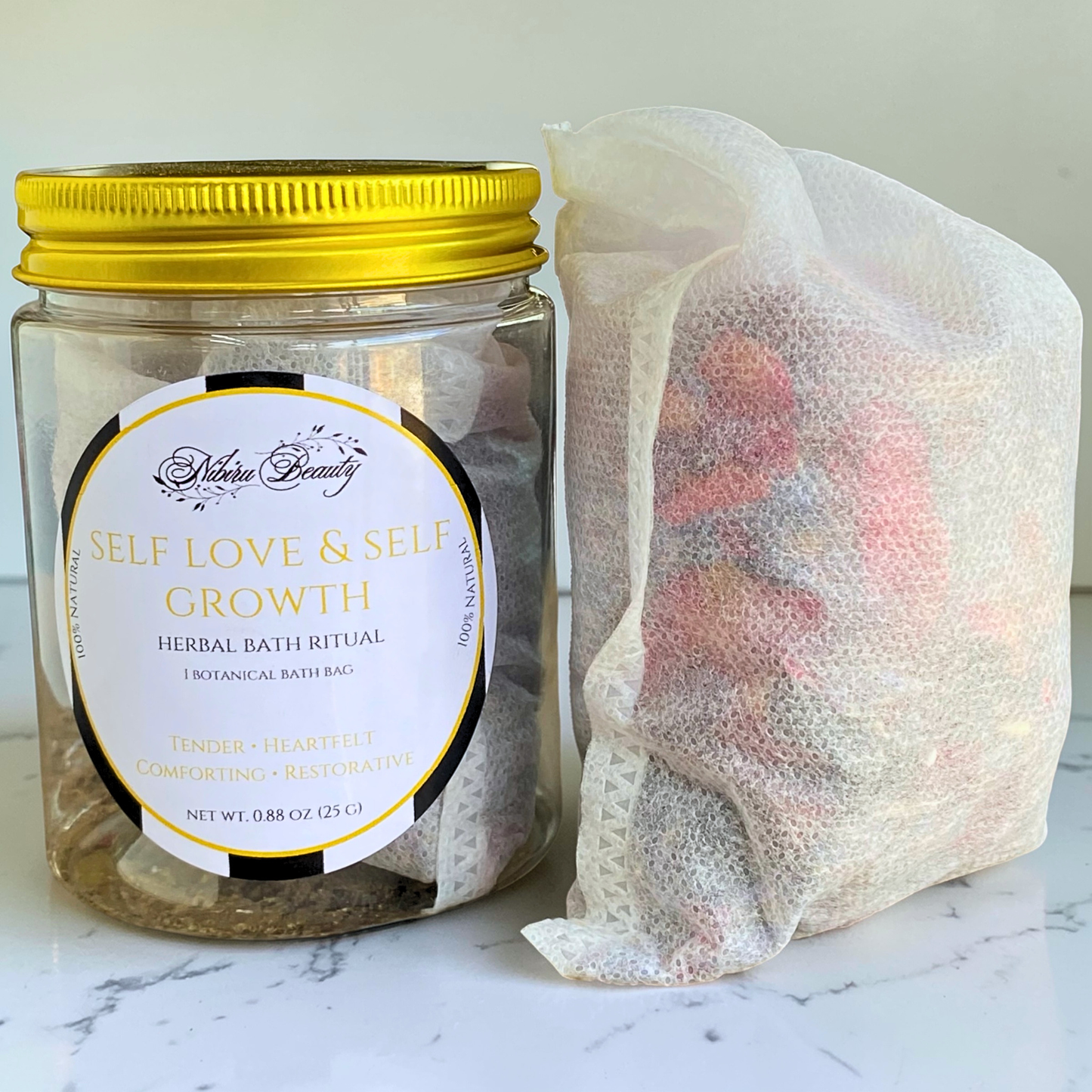 Wholesale Self Love & Self Growth Herbal Bath Bag | Rose & Lavender Botanical Soak