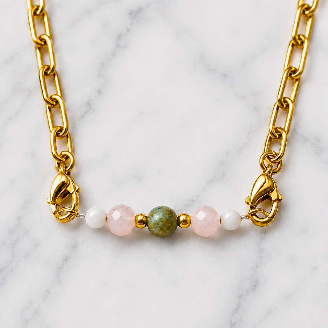 Self Love/Self Growth Ritual Bracelet | Handmade Rose Quartz & Bloodstone Crystal Bracelet