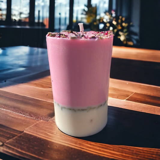 Self Love / Self Growth Candle | Handmade Rose & Lavender Crystal Candle – Nibiru Beauty