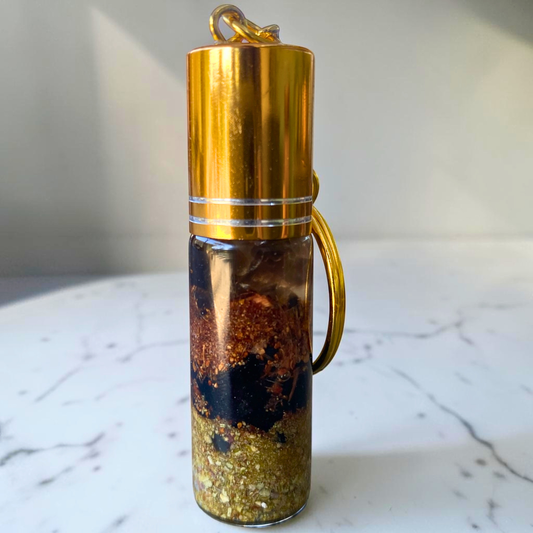 Wholesale Remove Negative Energy Crystal Oil Roll-On Keychain | Sage