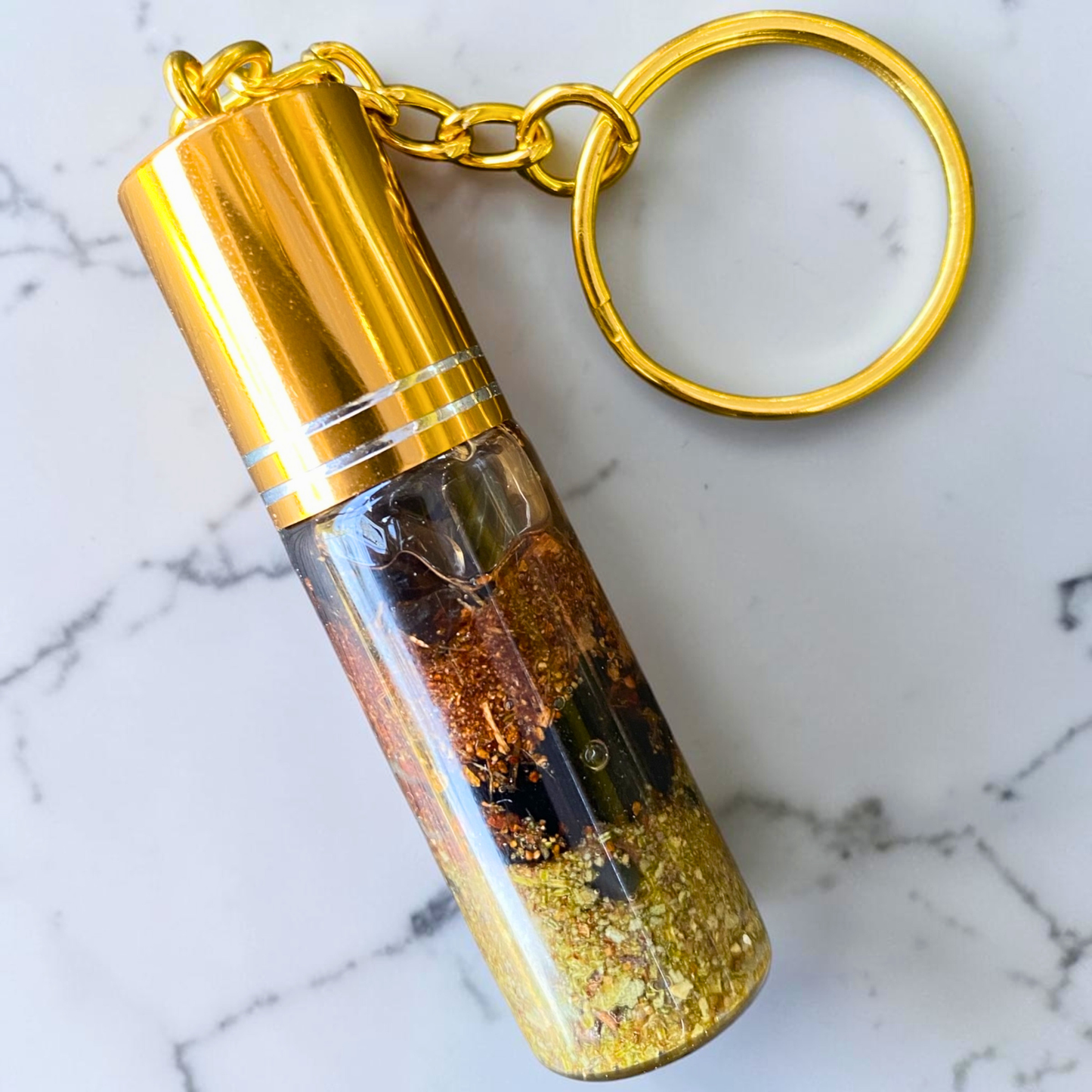 Wholesale Remove Negative Energy Crystal Oil Roll-On Keychain | Sage