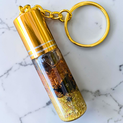Remove Negative Energy Keychain | Handmade Crystal & Herb Charm