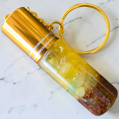 Money Keychain | Handmade Crystal & Herb Charm