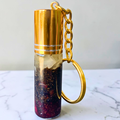 Love & Lust Keychain | Handmade Crystal & Herb Charm