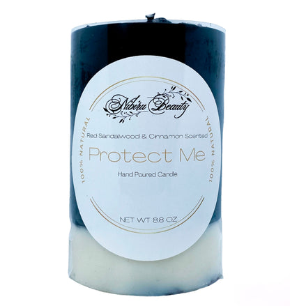 Protect Me Candle | Handmade Sandalwood & Cinnamon Crystal Candle